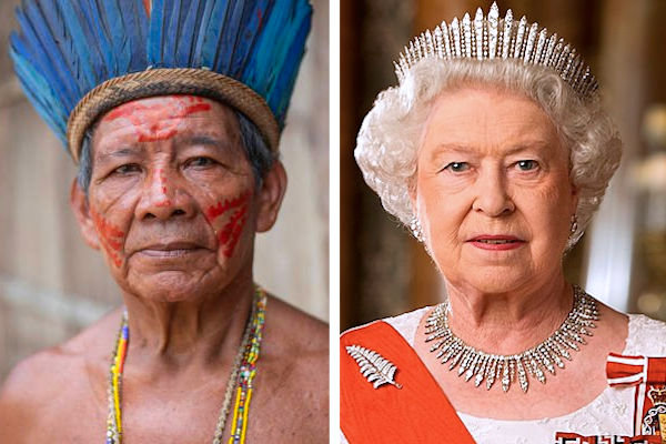 Stamhoofd Awá-indianen niet uitgenodigd voor uitvaart koningin Elizabeth