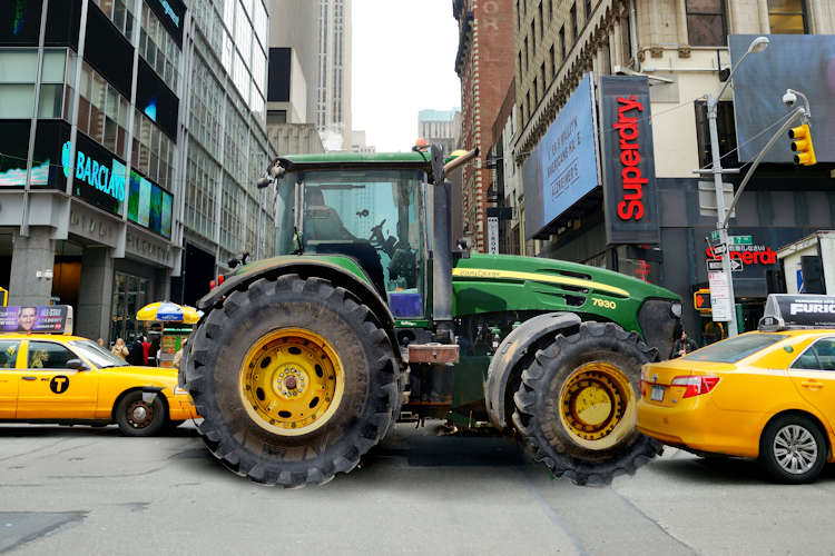 Boerenprotesten nu wereldwijd, melkveehouders Silicon Valley en Lower Manhattan de straat op