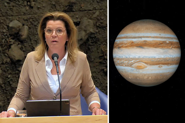 Minister Van der Wal bezorgd over planeet Jupiter