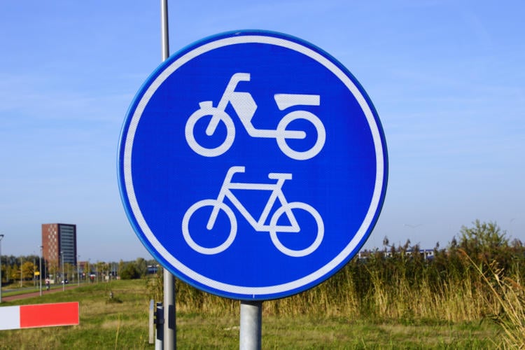 Fatbike toegevoegd aan fietspad-bord