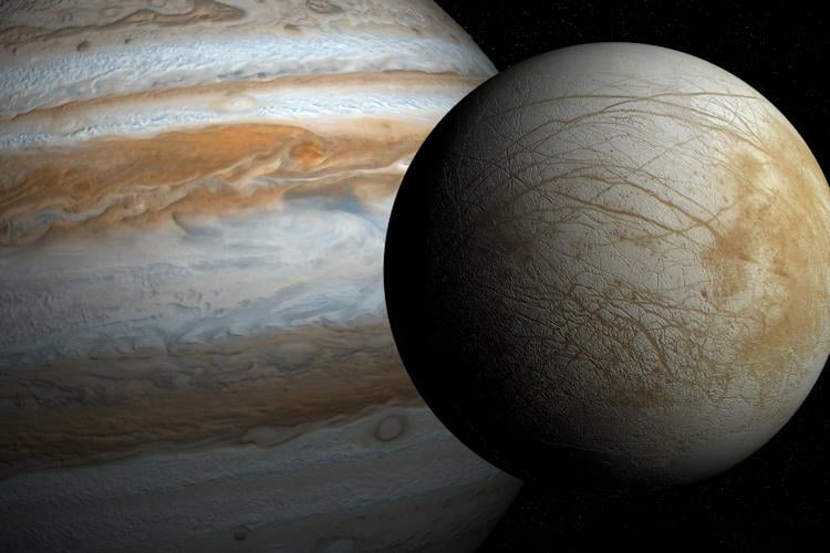 Vastgoedinvesteerders onderzoeken onroerend goed op Jupiter-maan