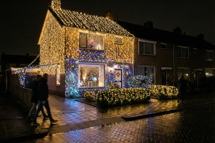 Gezin verspilt in december voor de gezelligheid honderden kilowatts stroom