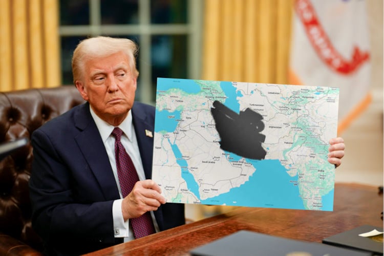Trump levert bewijs: Iran compleet van de kaart geveegd