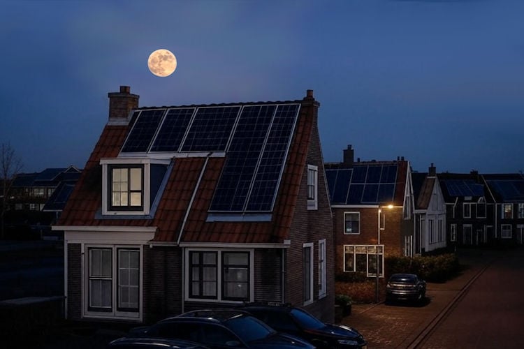 Record nachtopbrengst zonnepanelen door volle maan